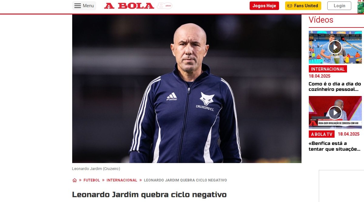 A Bola, de Portugal (foto: Reprodução)