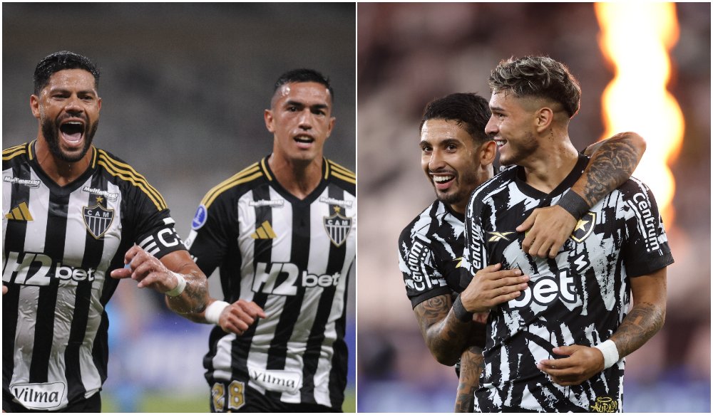 Atlético e Botafogo medirão forças pelo Campeonato Brasileiro (foto: Montagem com imagens de Alexandre Guzanshe/EM/D.A. Press e Vítor Silva/Botafogo)