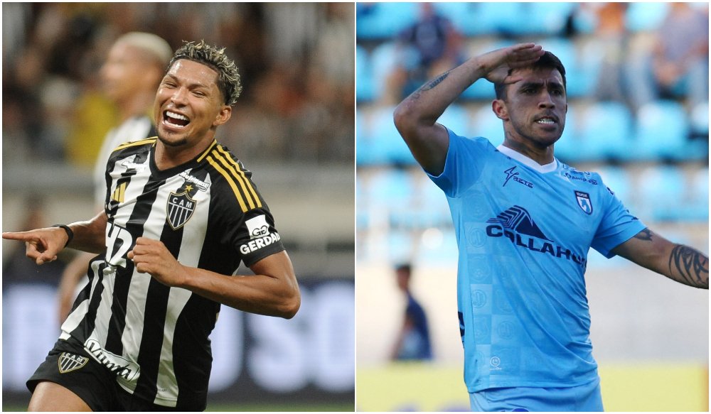 Atlético e Deportes Iquique medirão forças em duelo pela segunda rodada da Sul-Americana (foto: Montagem com imagens de Alexandre Guzanshe/EM/DA.Press e Alex Díaz/AFP)