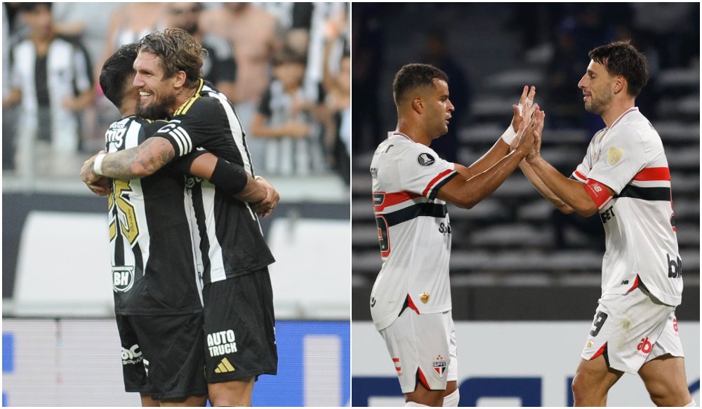 Atlético e São Paulo medirão forças pela segunda rodada do Campeonato Brasileiro (foto: Montagem com imagens de Alexandre Guzanshe/EM/DA.Press e Rubens Chiri/São Paulo)