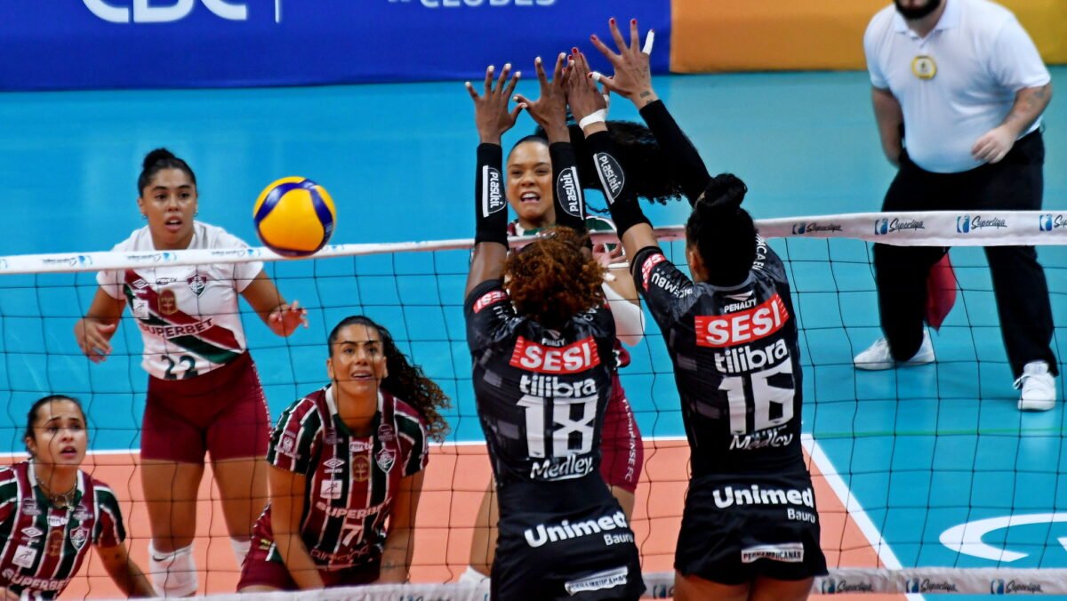 Bauru eliminou o Fluminense nas quartas da Superliga Feminina de Vôlei (foto: MAILSON SANTANA/FLUMINENSE FC)