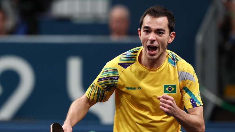 Hugo Calderano, mesa-tenista brasileiro (foto: Luiza Moraes/COB)