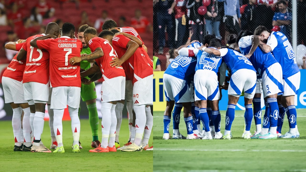 Internacional enfrentará o Cruzeiro (foto: Ricardo Duarte/Internacional e Gustavo Martins/Cruzeiro)