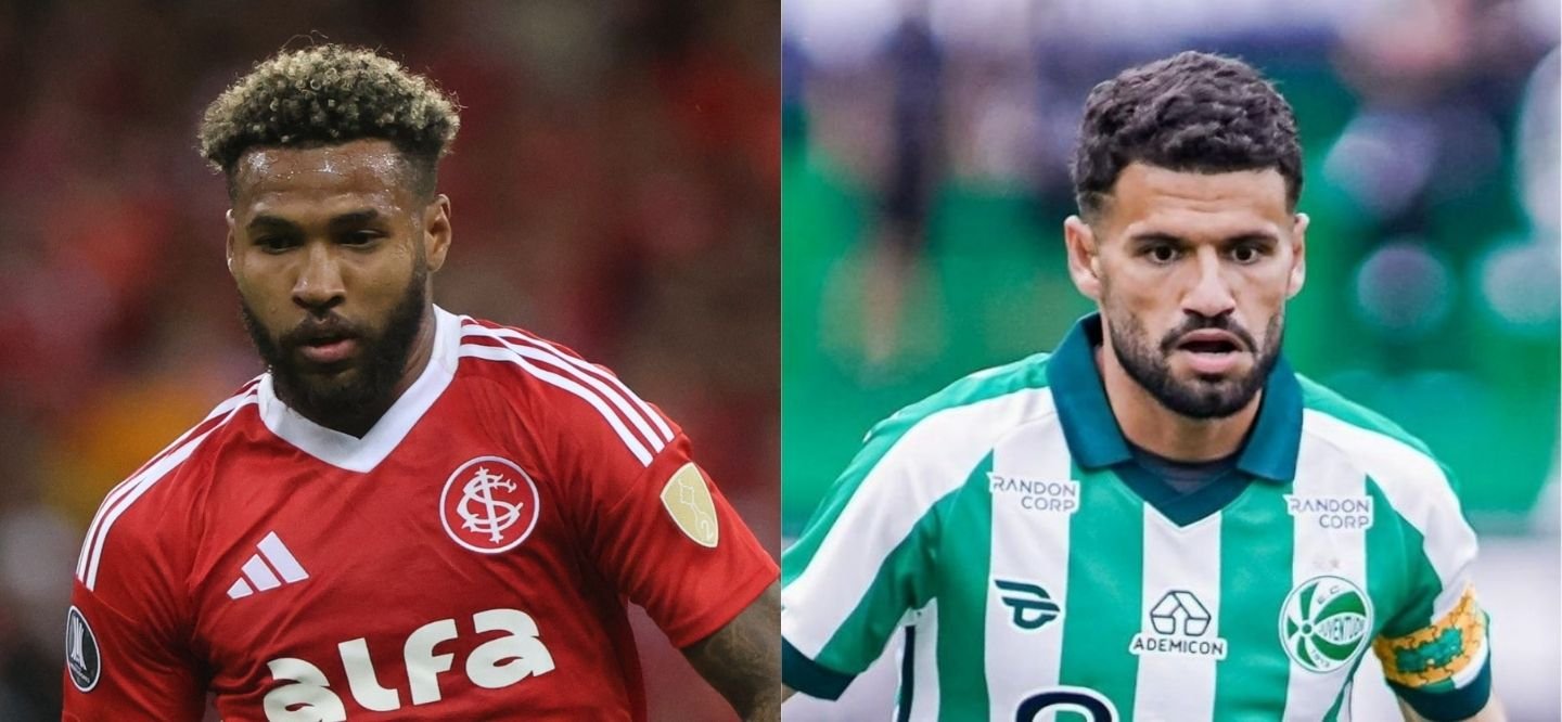 Wesley, do Flamengo e Jadson, do Juventude (foto: Ricardo Duarte/SCI e Fernando Alves/ECJ)