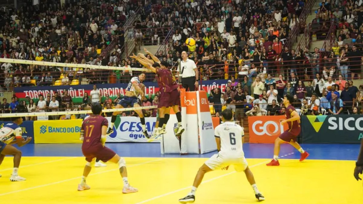 JF Vôlei lotou Ginásio Municipal Jornalista Antônio Marcos para final da Superliga Masculina de Vôlei, contra o Monte Castelo (foto: Divulgção/CBV)