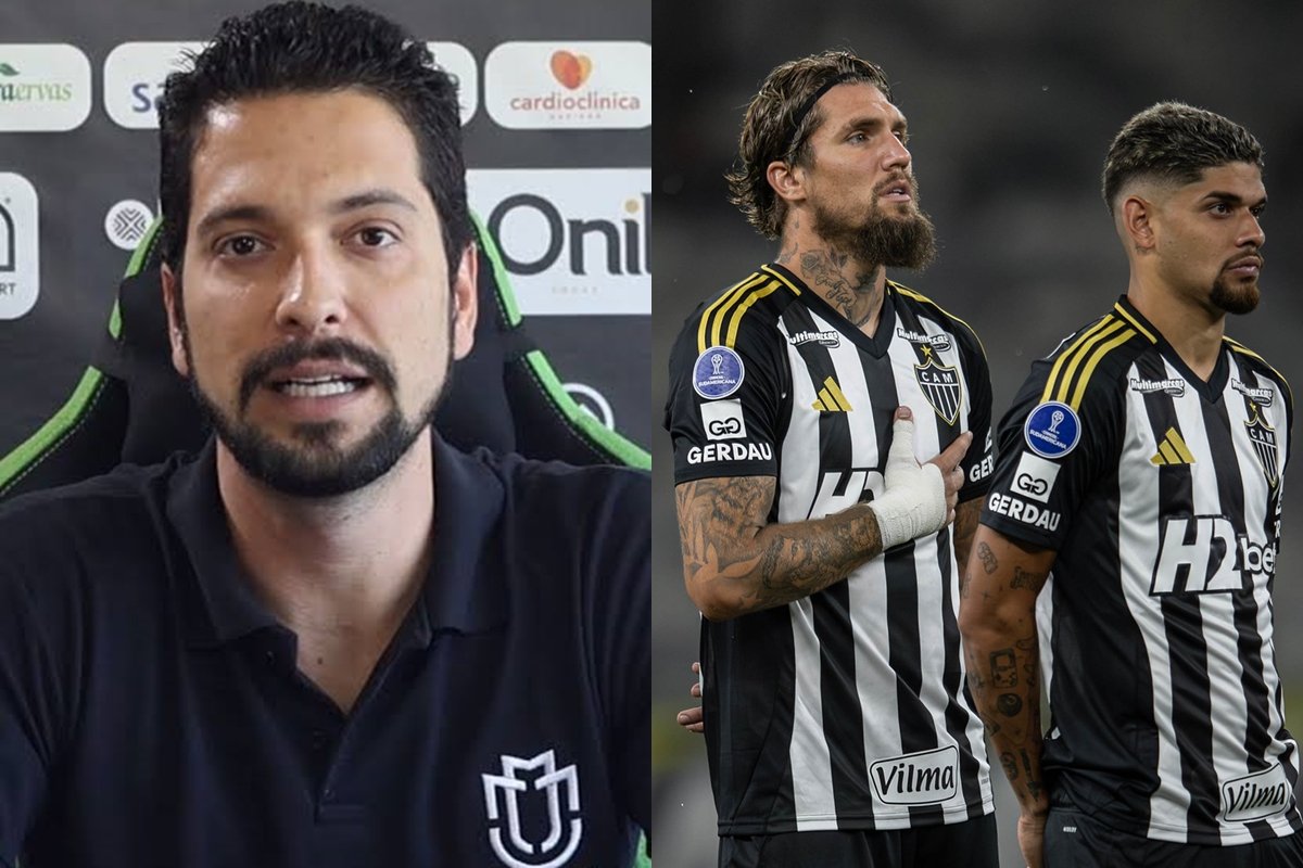 Presidente do Maringá projetou duelo com Atlético (foto: Reprodução e Pedro Souza/Atlético)