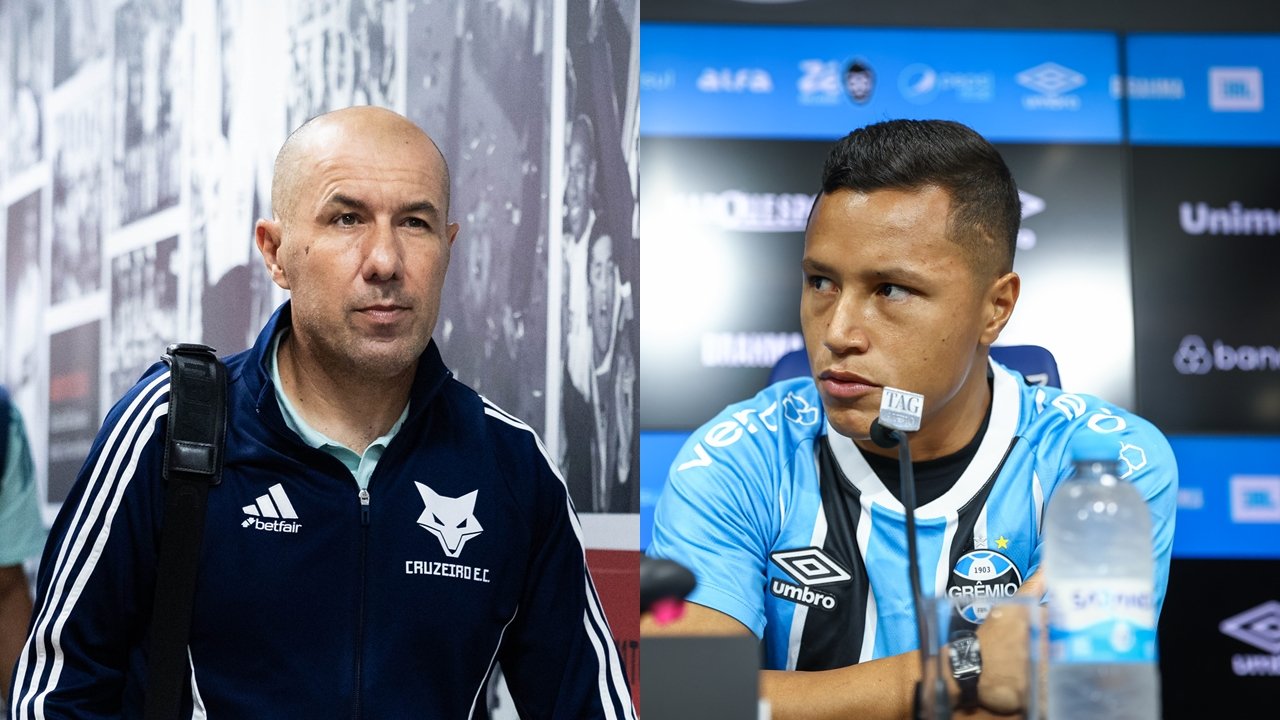 Leonardo Jardim e Marlon (foto: Gustavo Aleixo/Cruzeiro e Lucas Uebel/Grêmio)