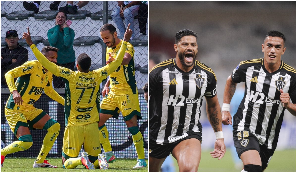 Mirassol e Atlético medirão forças na sexta rodada do Campeonato Brasileiro (foto: Montagem com imagens de Felipe Modesto/Agência Mirassol e Alexandre Guzanshe/EM/D.A. Press)