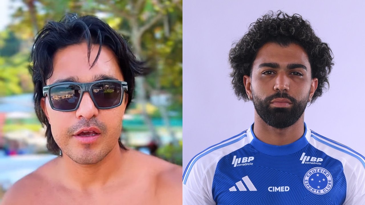 Marcelo Moreno, ídolo do Cruzeiro, e Gabigol, atacante celeste (foto: Reprodução e Gustavo Aleixo/Cruzeiro)
