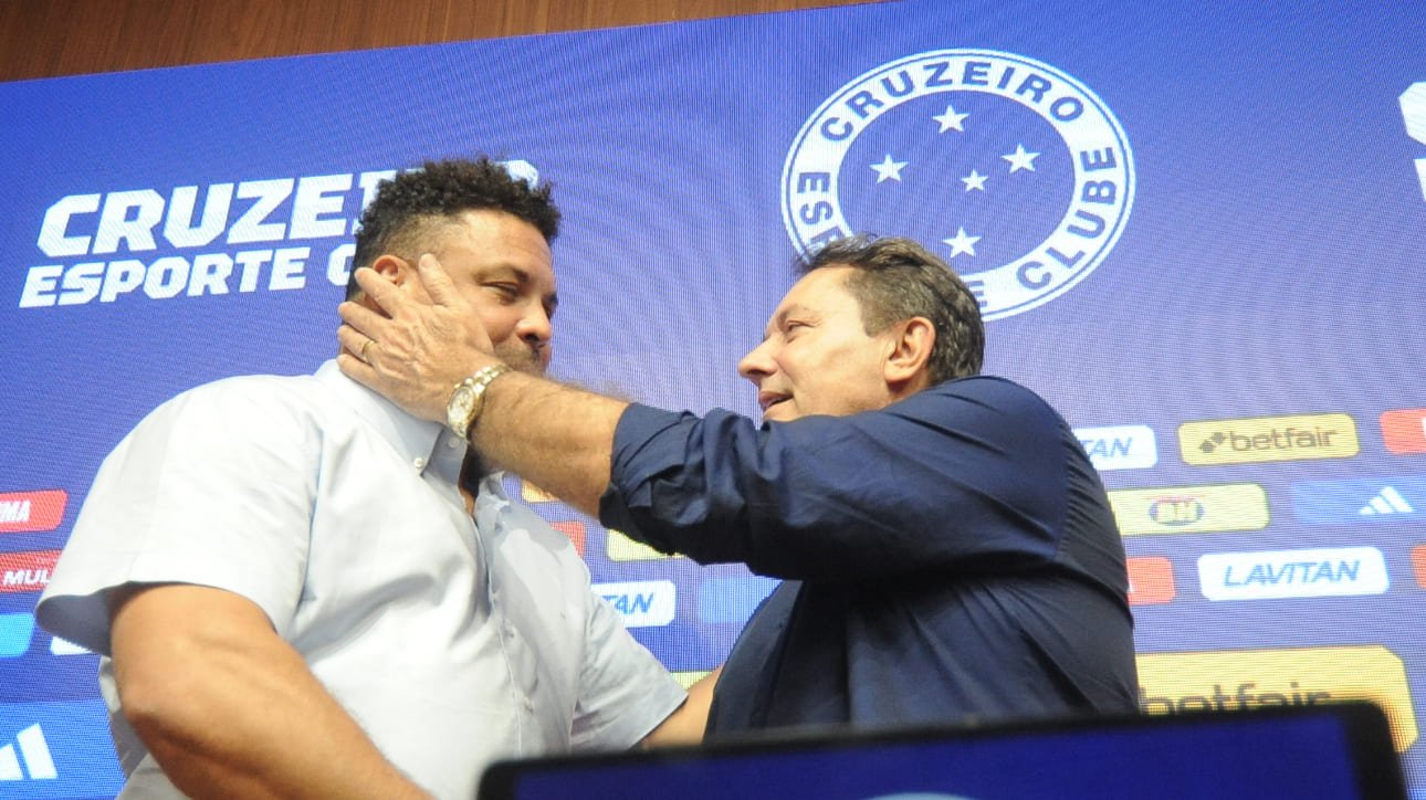 Ronaldo oficializou a venda da SAF do Cruzeiro a Pedro Lourenço em 29 de abril de 2025 (foto: Alexandre Guzanshe/EM/D.A. Press)