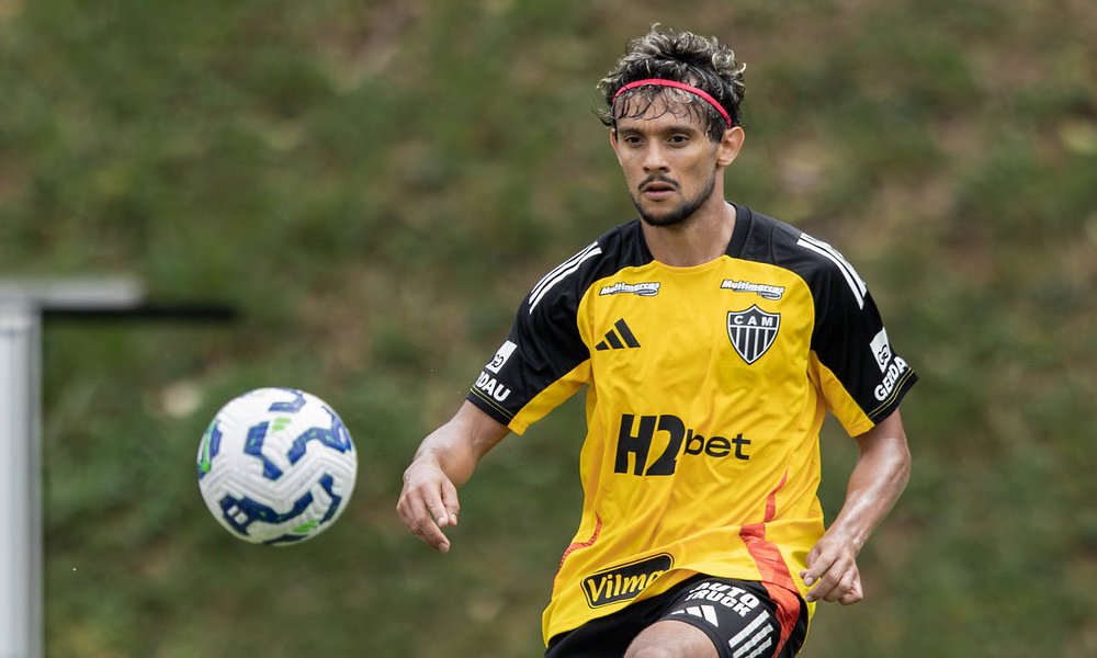 Scarpa durante treino do Atlético (foto: Pedro Souza/Atlético)