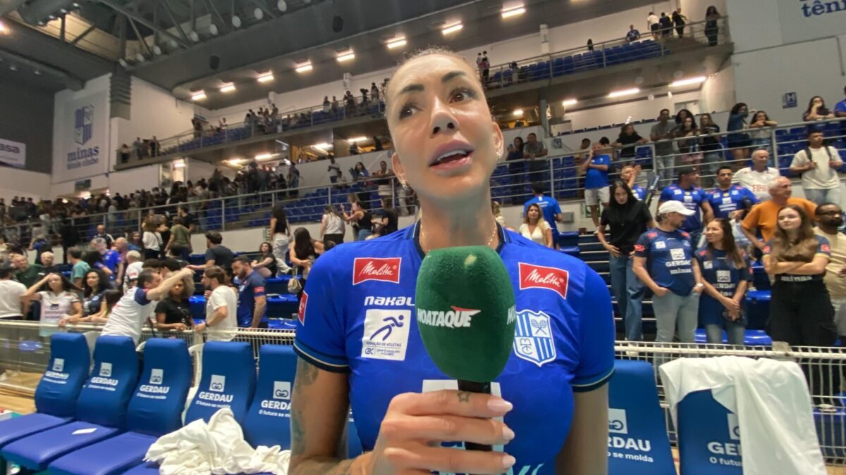 Thaisa, central do Minas bicampeã olímpica pela Seleção de Vôlei, em entrevista ao No Ataque (foto: Rafael Cyrne/EM/D.A Press)