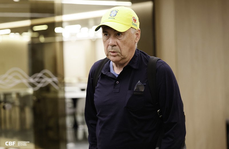 Chegada de Ancelotti ao Brasil (foto: Rafael Ribeiro/CBF)