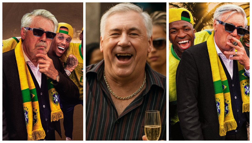 Memes envolvendo Ancelotti na Seleção Brasileira (foto: Reprodução/Rede Social X)
