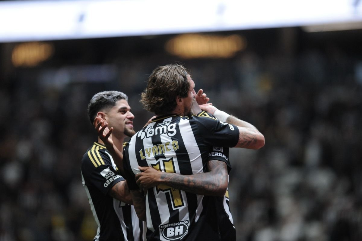 Jogadores do Atlético (foto: Alexandre Guzanshe/EM/D.A. Press.)