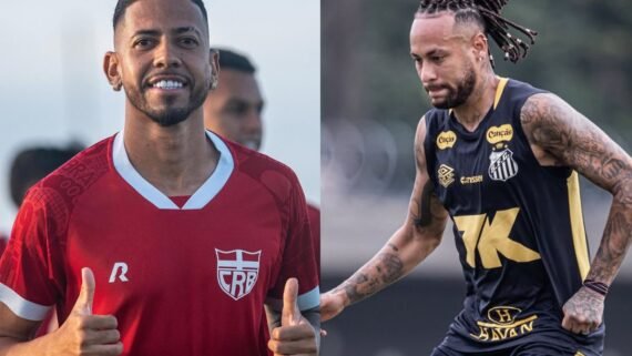 Jogadores das equipes (foto: Divulgação - franciscocedrimfotografia - raulbaretta_photo / Santos FC)