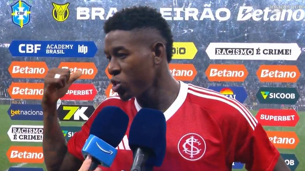 Vitão, zagueiro do Inter (foto: Reprodução Prime Video)