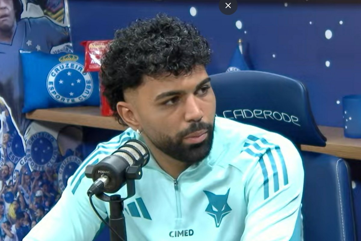 Gabigol, em entrevista ao Cruzeiro Cast (foto: Reprodução YouTube)