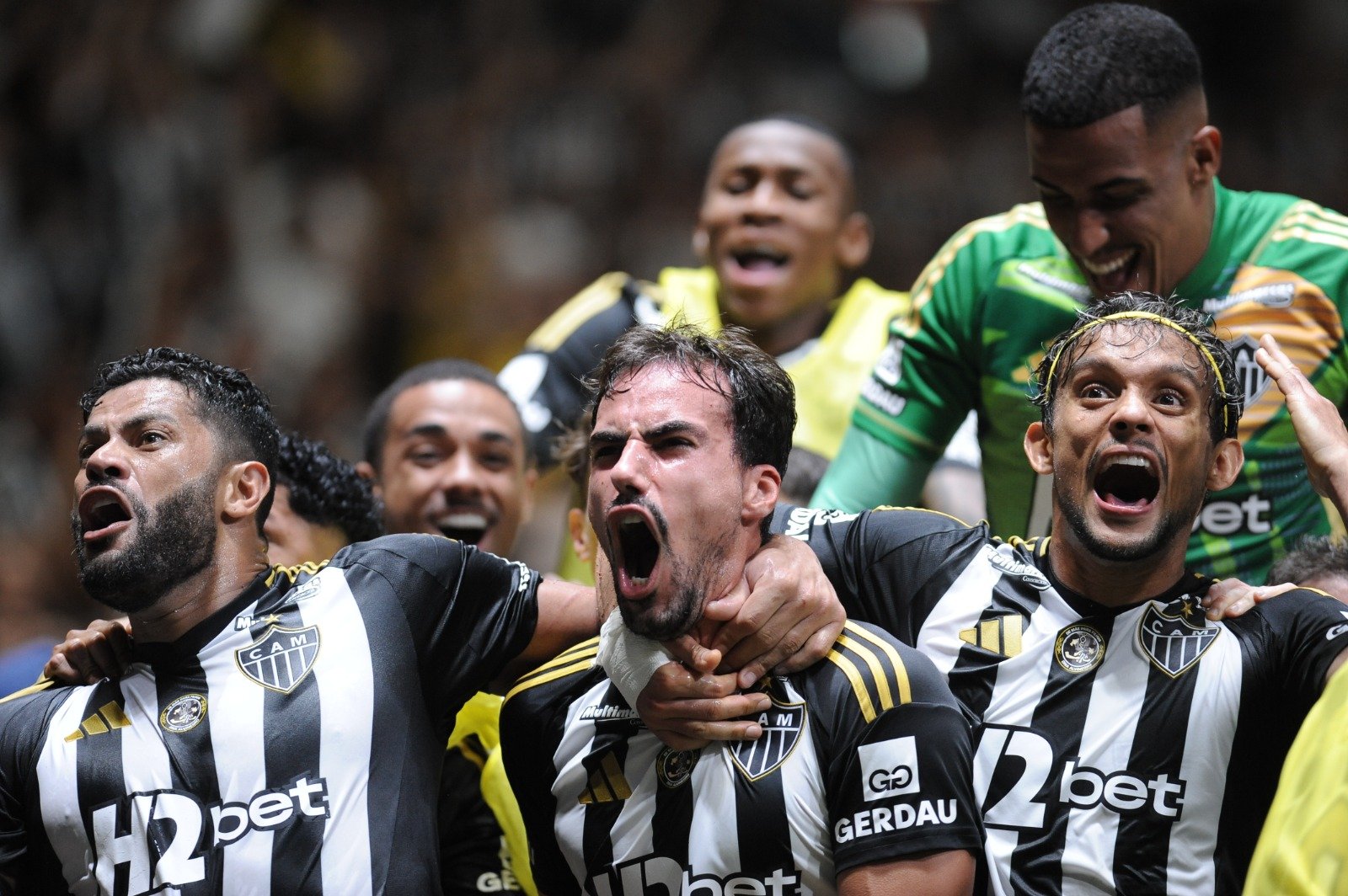 Jogadores do Atlético comemoram 