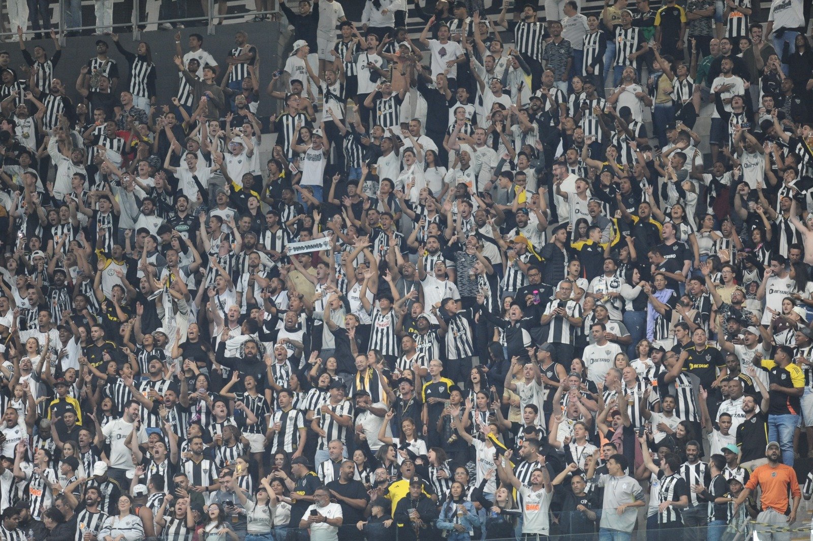 Torcedores do Atlético durante duelo contra o Maringá pela Copa do Brasil - (foto: Alexandre Guzanshe/EM/D.A. Press)