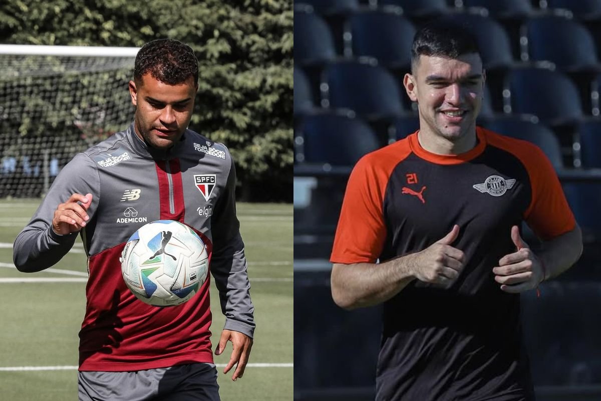 Jogadores das equipes (foto: Divulgação: Erico Leonan / São Paulo FC - Libertad)