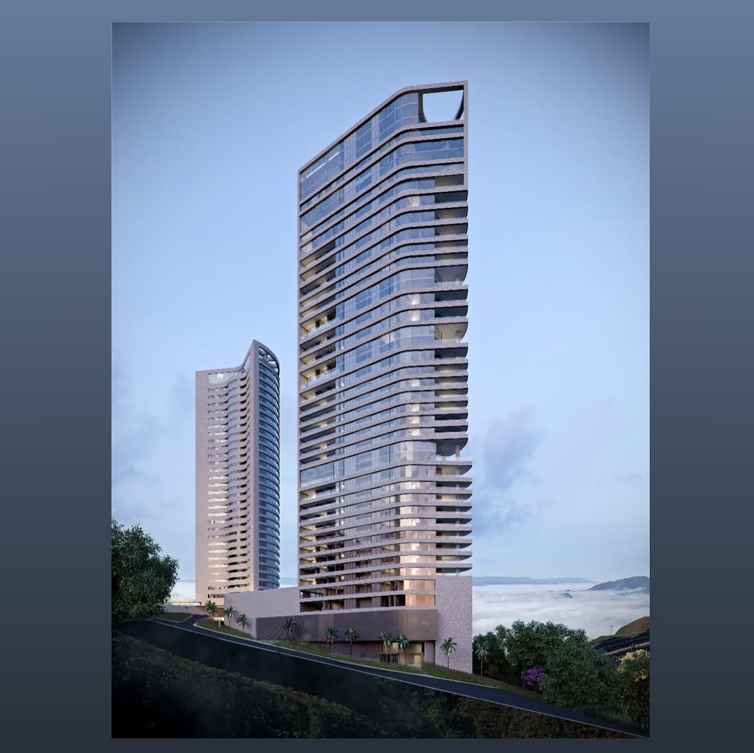 O edifício Quatro Estações, que terá Hulk como um dos donos de apartamentos - (foto: Reprodução/PHV Engenharia)