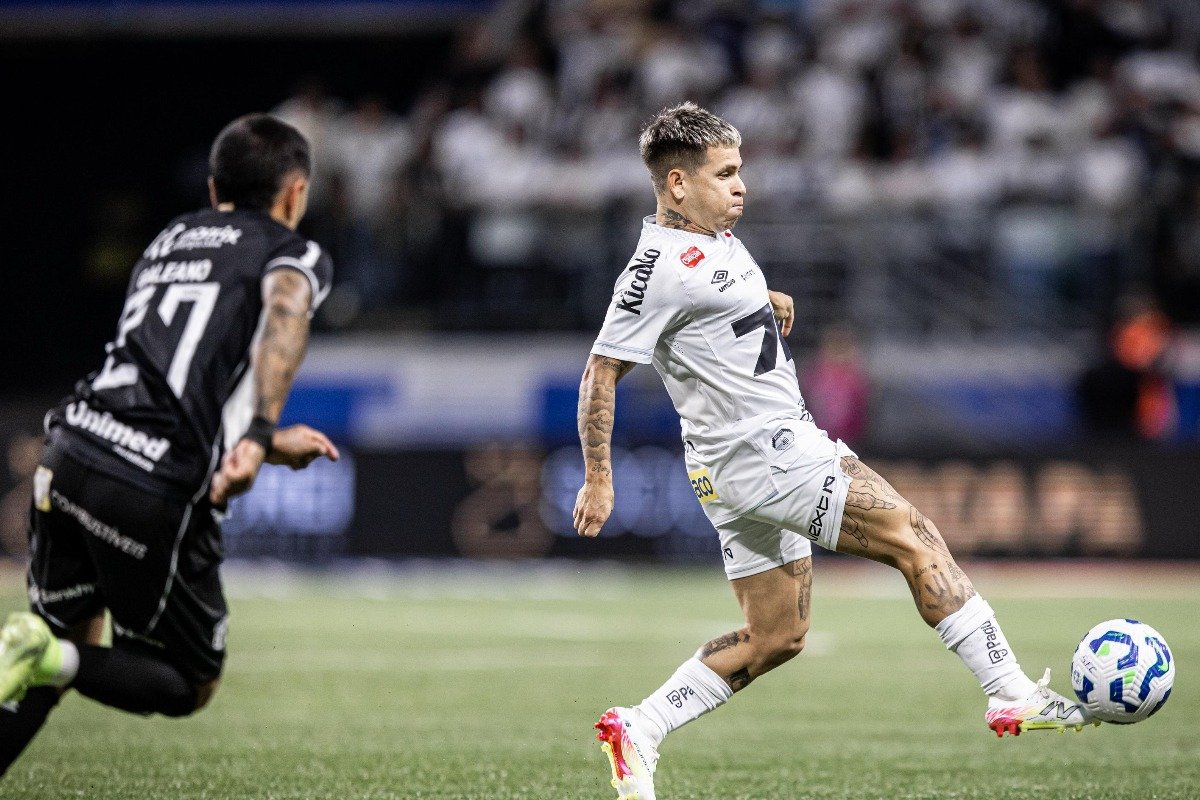 Lance do jogo entre Santos e Ceará pelo Campeonato Brasileiro (foto: Divulgação / Santos)