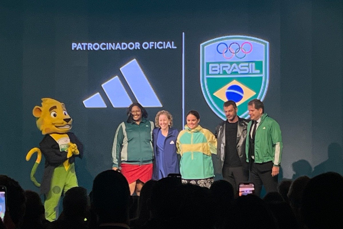Momento em que o COB anunciou a Adidas como nova fornecedora de material esportivo (foto: Pedro Bueno / No Ataque)