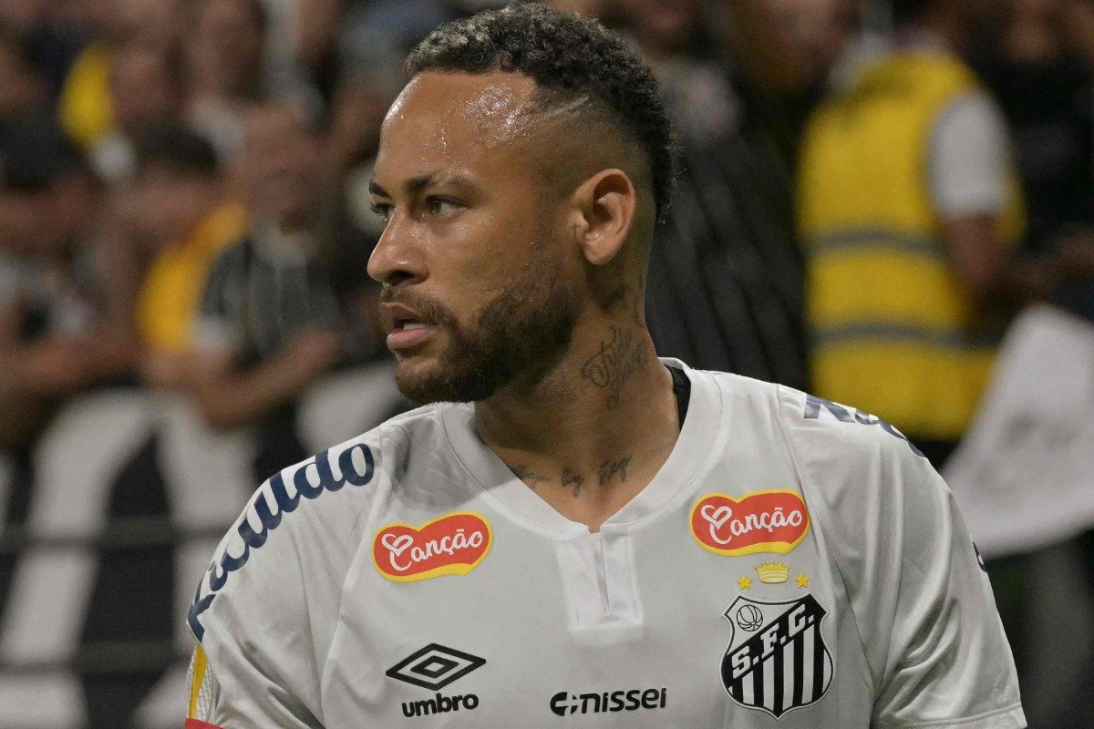 Neymar, atacante do Santos (foto: NELSON ALMEIDA / AFP)