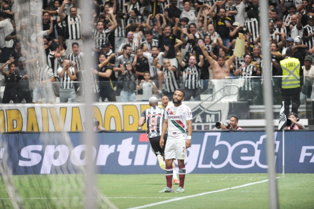 No último encontro, Atlético eliminou o Fluminense nas quartas de final da Copa Libertadores, na Arena MRV (foto: Alexandre Guzanshe/EM/D.A Press)