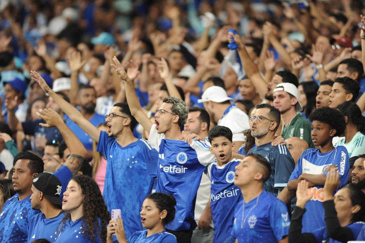 Torcida do Cruzeiro no Mineirão, em Belo Horizonte (foto: Alexandre Guzanshe/EM/D.A. Press)