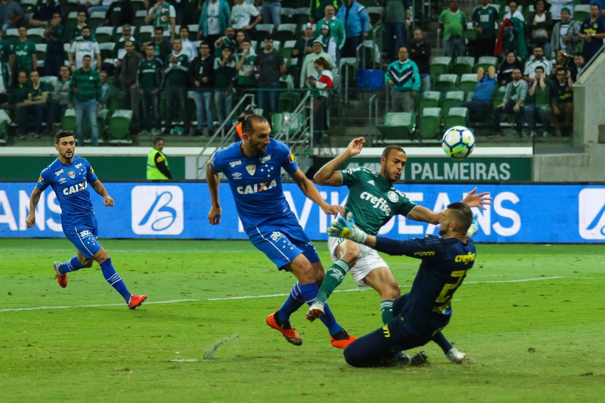 Hernán Barcos marcou o gol da vitória do Cruzeiro sobre o Palmeiras, no Alianz Parque, na final da Copa do Brasil de 2018 (foto: MARCELLO FIM/O FOTOGRAFICO/ESTADAO CONTEUDO SP)