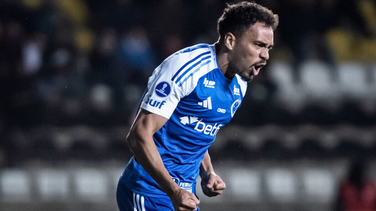 Eduardo comemora gol pelo Cruzeiro (foto: Gustavo Aleixo/Cruzeiro)