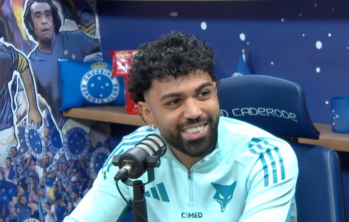 Gabigol participou de entrevista ao Cruzeiro Cast, da Cruzeiro TV (foto: Reprodução/Youtube)
