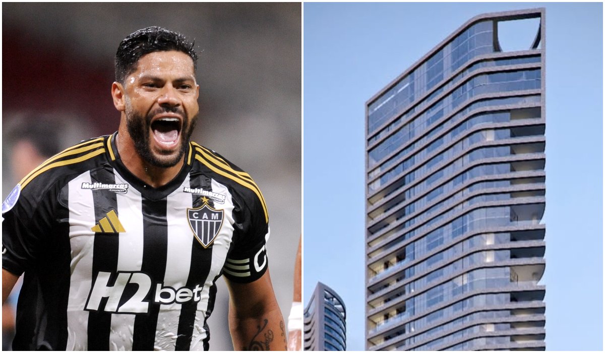 Hulk, do Atlético, comprou apartamento avaliado em R$ 30 milhões (foto: Montagem com imagens de Alexandre Guzanshe/EM/D.A. Press e PHV Engenharia)