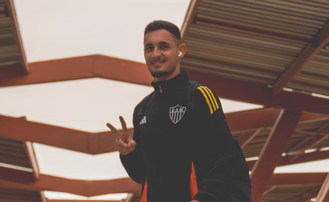 João Marcelo, atacante do Atlético, em Iquique (foto: Pedro Souza/Atlético)