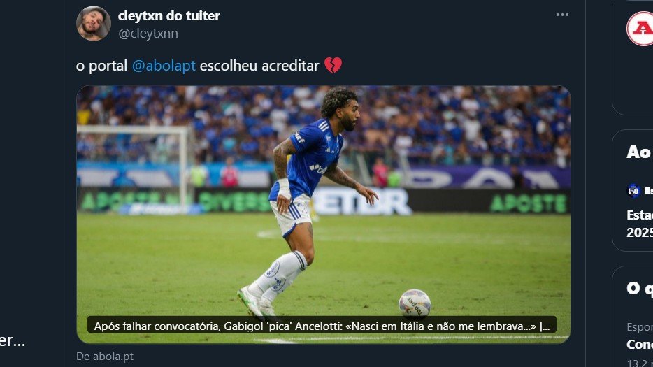 (foto: X/Reprodução)