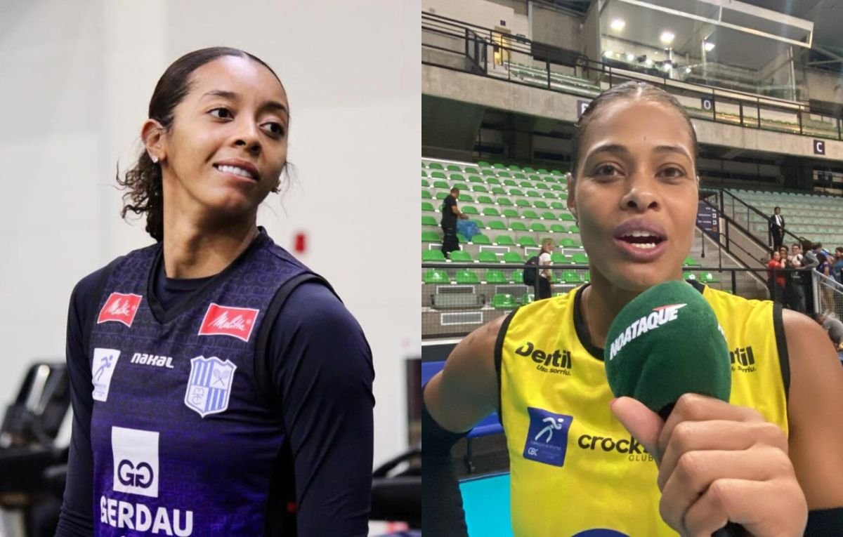 Kisy, do Minas, e Adenizia, do Praia Clube (foto: Reprodução/Instagram e Rafael Cyrne/No Ataque)