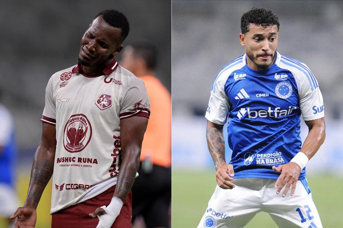 Mushuc Runa e Cruzeiro se enfrentam pela segunda vez (foto: Douglas Magno/AFP e Alexandre Guzanshe/EM D.A Press)