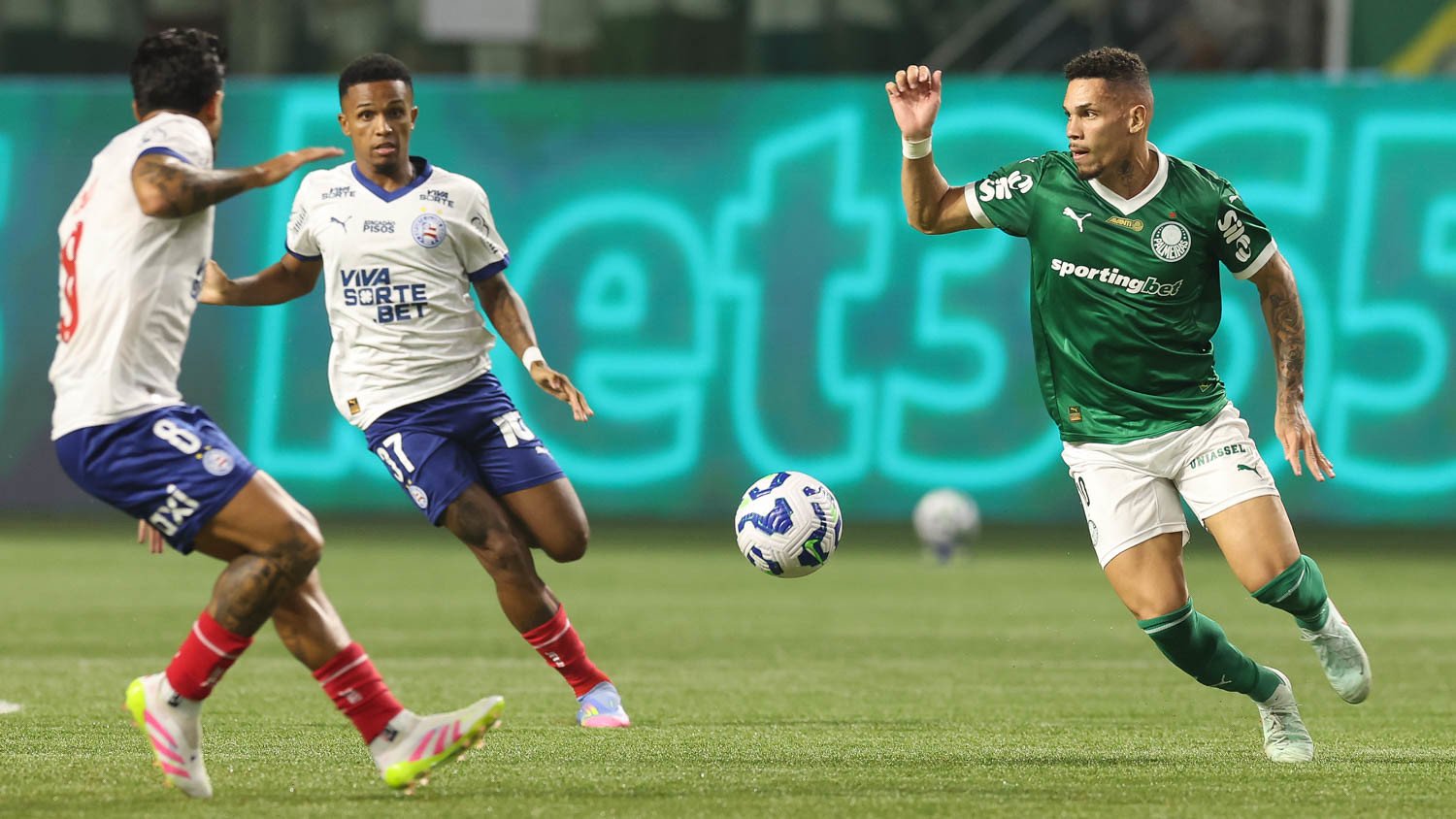 Paulinho em ação em Palmeiras x Bahia (foto: César Greco/Palmeiras)