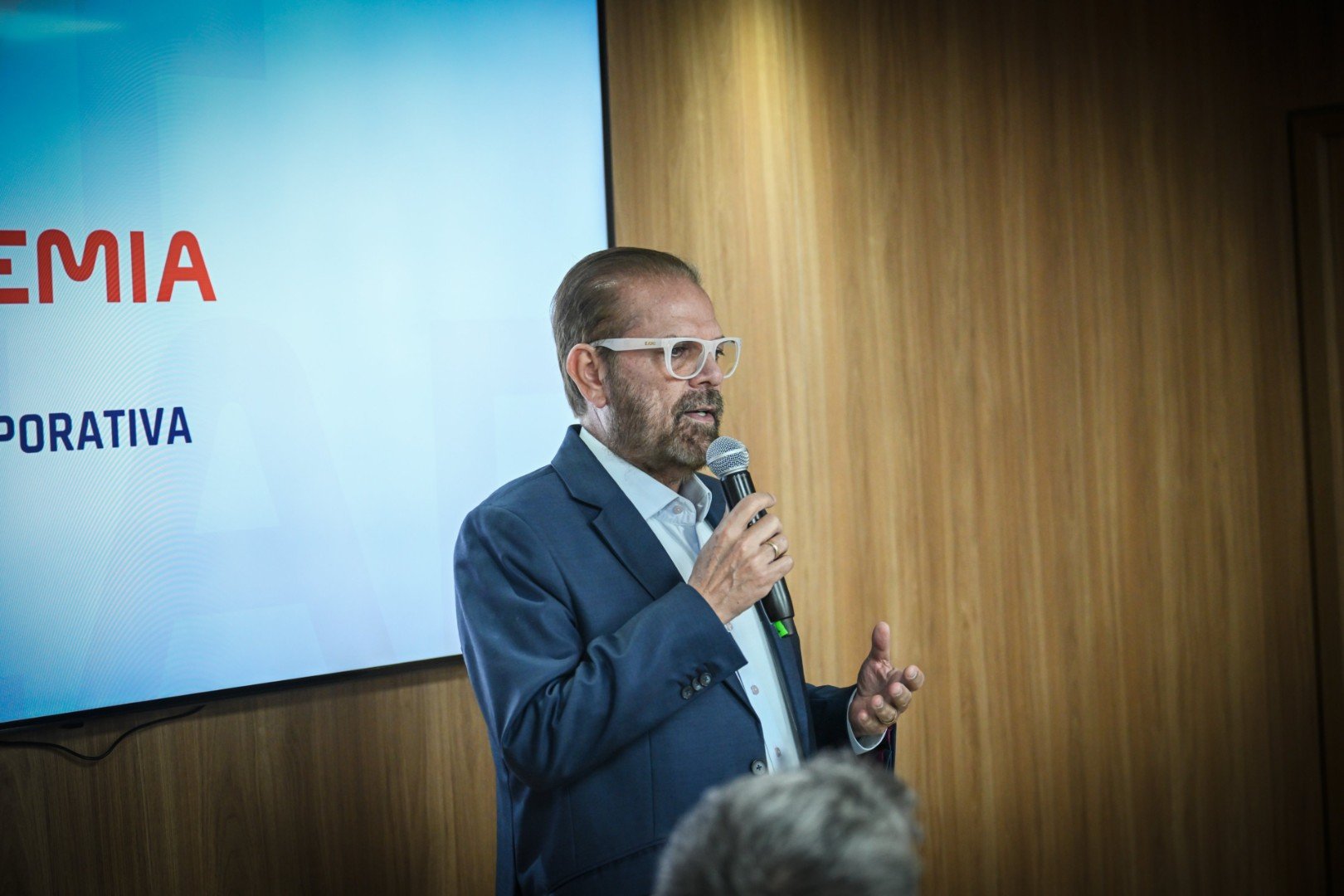 Reinaldo Carneiro em evento da Federação Paulista de Futebol (FPF) (foto: Diego Soares/Ag. Paulistão)