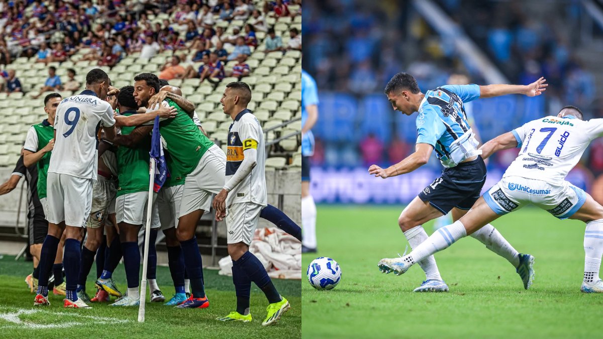Retrô, da Série C, desbancou Fortaleza; Grêmio, da Série A, caiu para o CSA, da C (foto: Divulgação/Retrô e CSA)