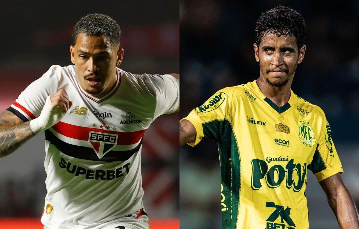 Luciano, do São Paulo, e Gabriel, do Mirassol (foto: Rubens Chiri e Paulo Pinto/Saopaulofc.net e JP Pinheiro/Agência Mirassol)