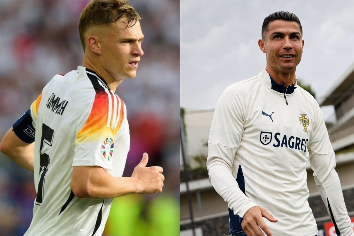 Jogadores das equiopes (foto: Divulgação / Alemanha - Portugal)