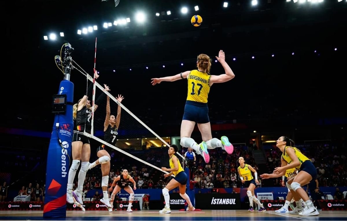 Brasil voltou a vencer na VNL feminina (foto: Divulgação/VNL)