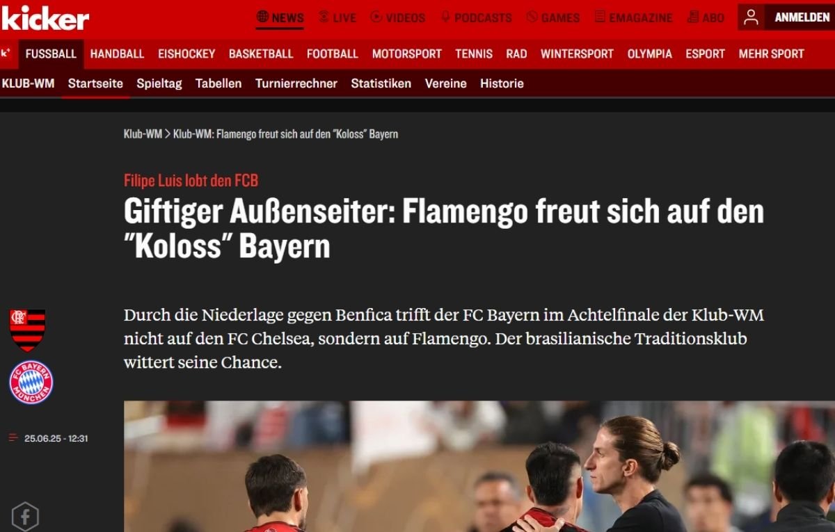 Kicker é a principal revista esportiva da Alemanha (foto: Reprodução/Kicker)