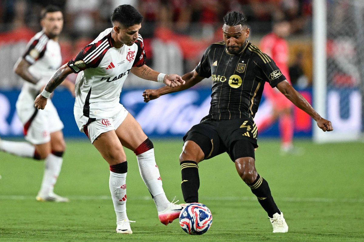 Flamengo em jogo com o Los Angeles pelo Mundial de Clubes (foto: AFP)