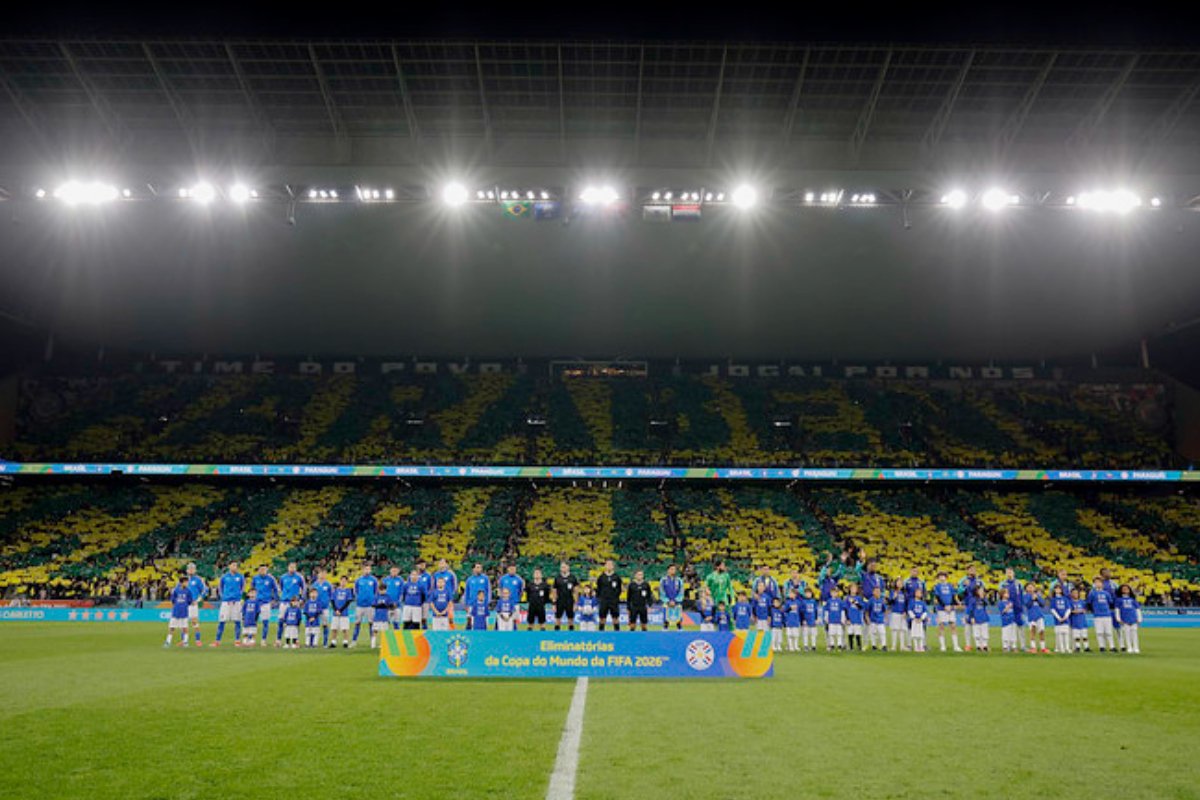Torcida do Brasil na Neo Química Arena (foto: Rafael Ribeiro/CBF)