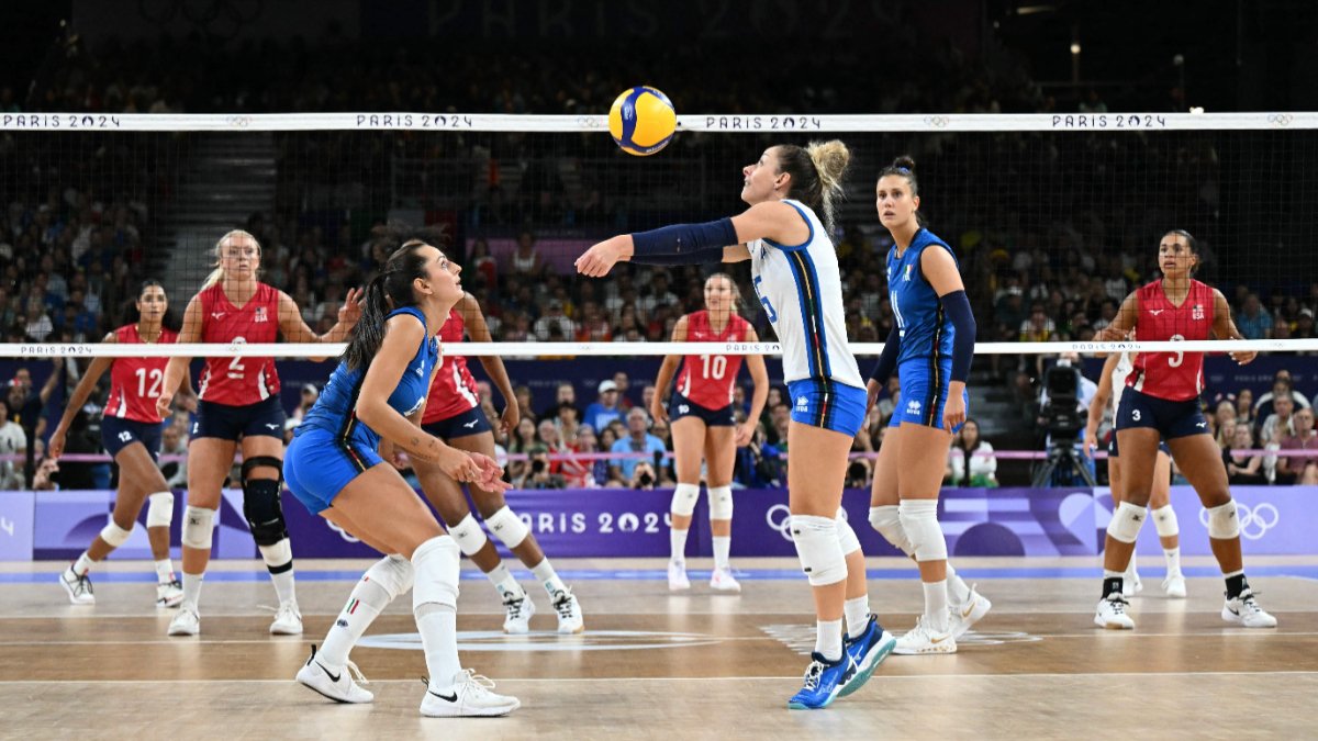 Itália venceu os Estados Unidos na final da Olimpíada de Paris 2024 (foto: PATRICIA DE MELO MOREIRA / AFP)