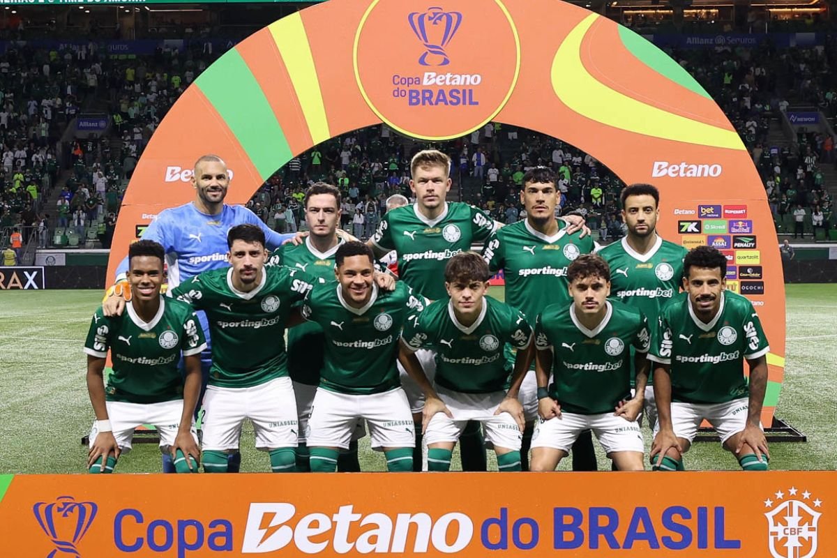 Jogadores do Palmeiras (foto: Cesar Greco/Palmeiras)